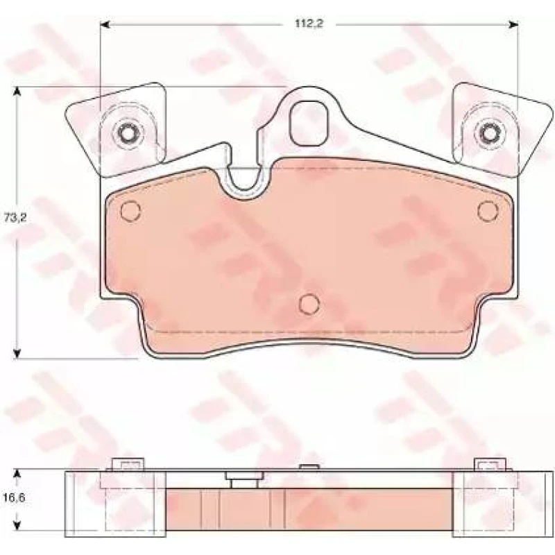 Колодки задние AUDI Q7 (4L) PORSCHE CAYENNE (955) GDB1652 TRW Задние тормозные колодки Расходники |