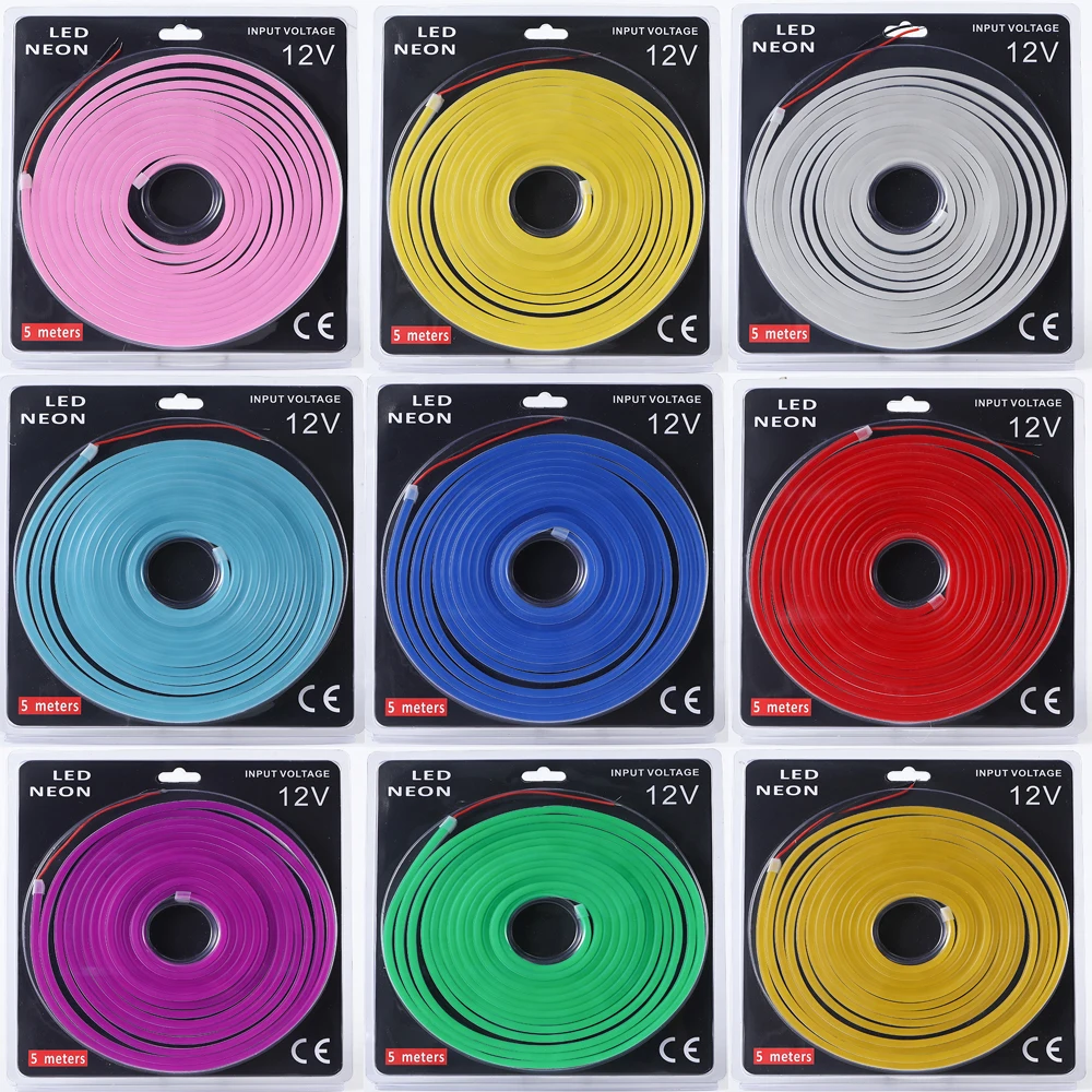 

DC12V LED Strip Lights Flexible Tape Neon Rope SMD2835 120LEDs/m IP67 Waterproof Modeling LED Neon Light For DIY Home Decoratio