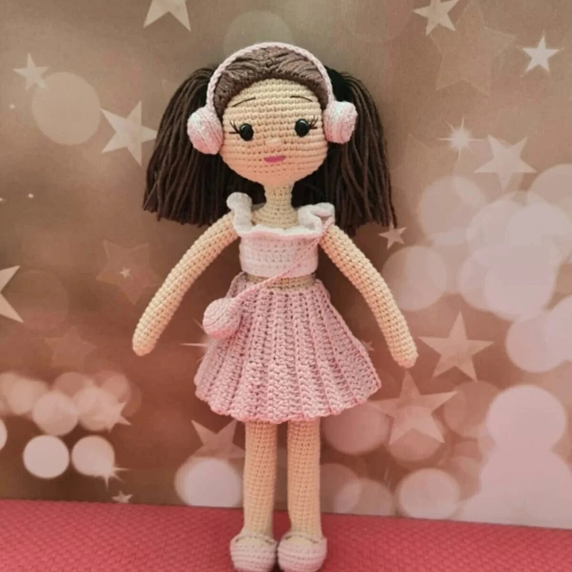 

Amigurumi Pink Allure Baby Organic Knitting Toy Handmade Baby Doll Toys For Sale Sleeping Companion Sweet Dolly