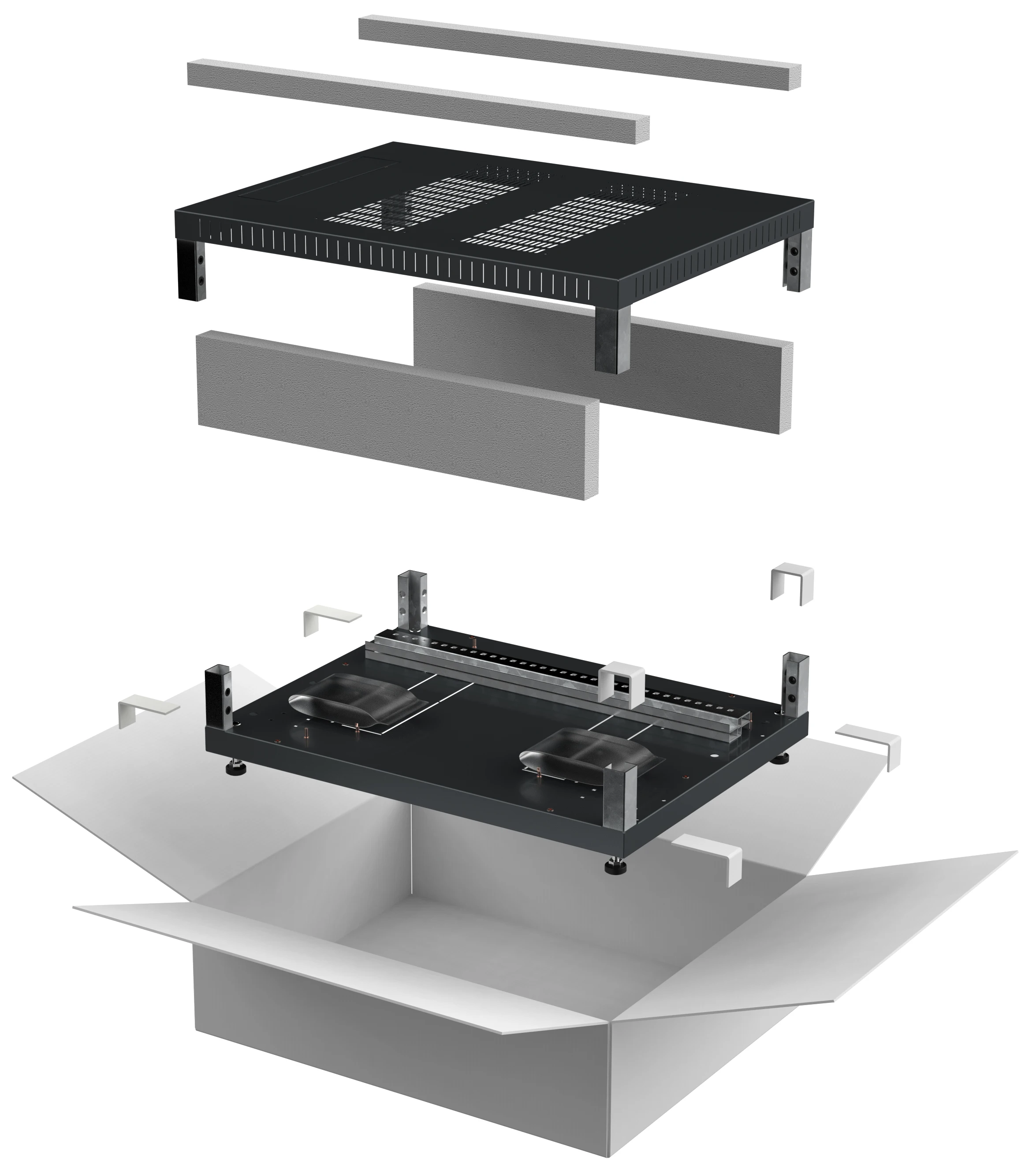 IEK ITK LINEA E Компл. осн. и крыша 600х1000мм шкафа 18-47U чер. LE05-XXX61-X