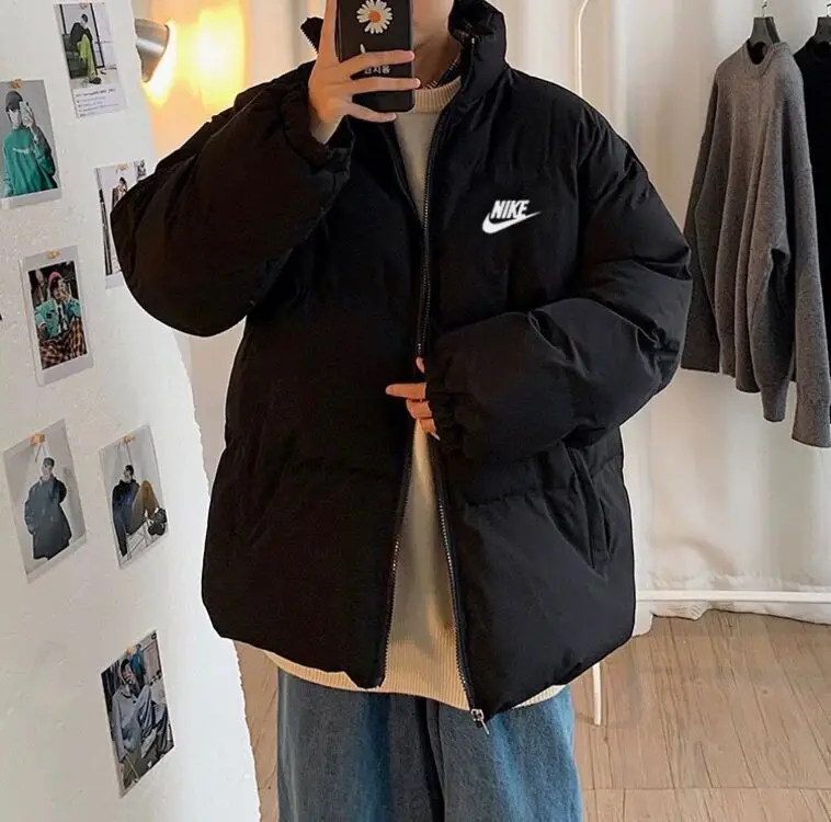 Пух толстая зимняя одежда куртка с двойной молнией пушистая теплая