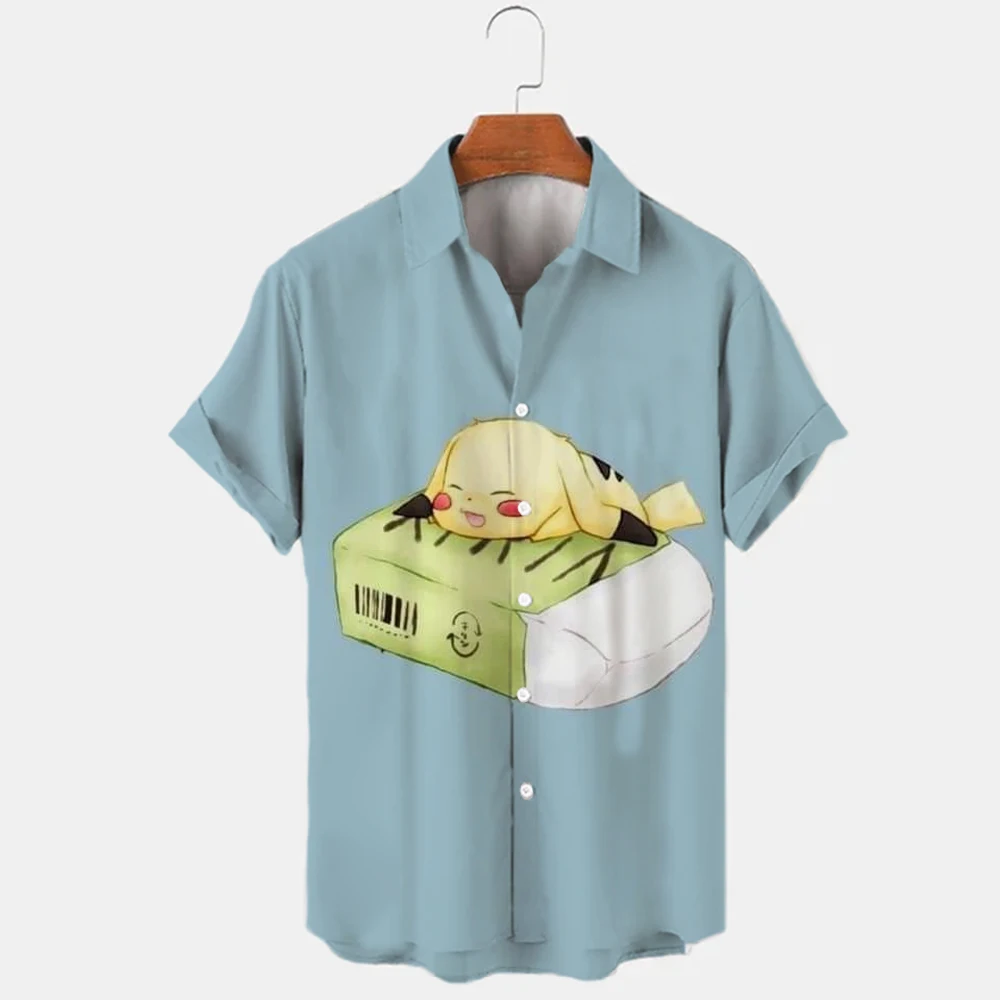 

Топ женский летний с коротким рукавом, милый уличный топ с покемоном, с 3D-принтом Пикачу в стиле Харадзюку, Топ