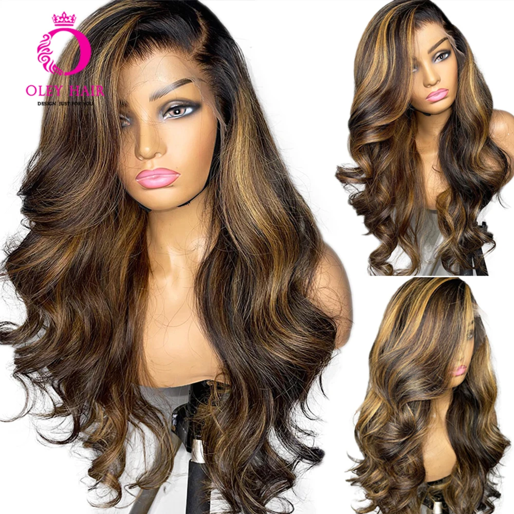 Brown Colored Synthetic High Temperature Fiber 13x4 Lace Front Body Wave Drag Queen Cosplay Wigs For Black Women Pre Plucked