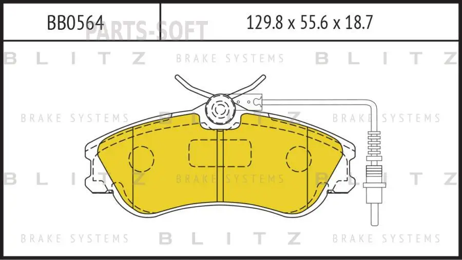 BLITZ BB0564 Колодки тормозные дисковые передние