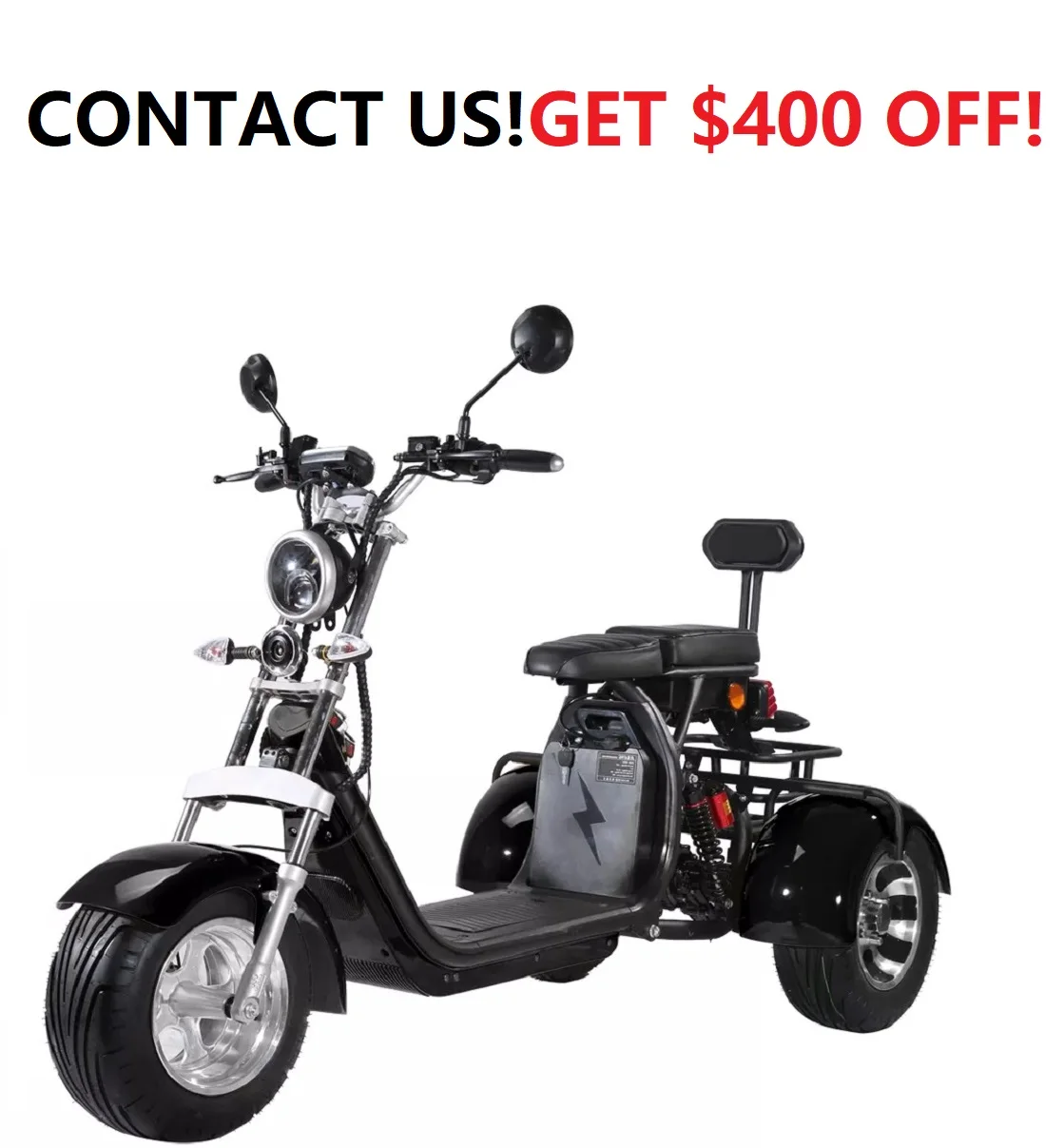

High Quality EU Warehouse 2000w Three Wheels Electric Scooter Free and Fast Shipping Citycoco