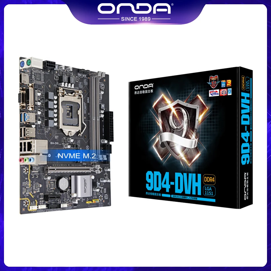 

ONDA 9D4-DVH B250 Motherboard INTEL LGA1151 DDR4 M-ATX PC Gaming Support Intel Core I5 6/7/8/9 Generation I5-9400F I5 7500 CPU