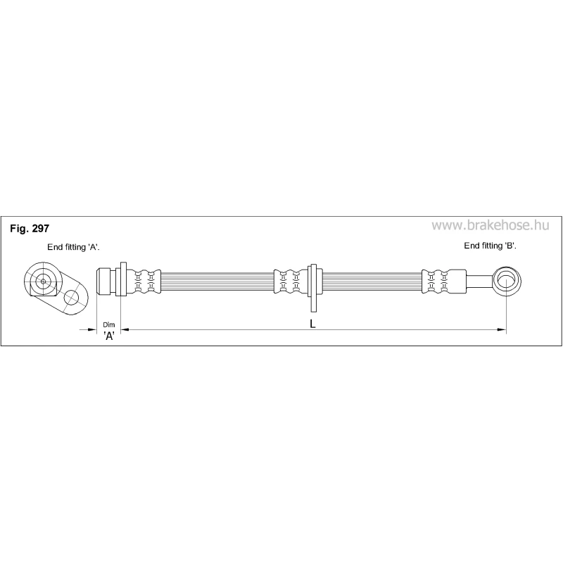 Шланг тормозной передний FT0494 K&ampK Тормозные шланги Запчасти
