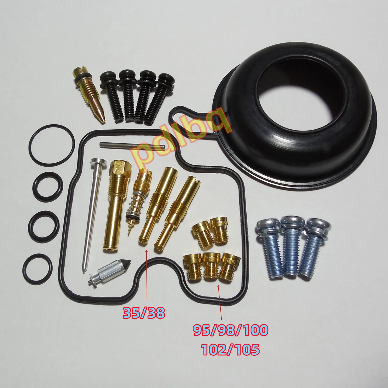 For Honda MC22/CBR22 CBR250RR Motorcycle Keihin Carburetor Repair Kit with Vacuum Diaphragm/Rubber Seal and Mounting Screws