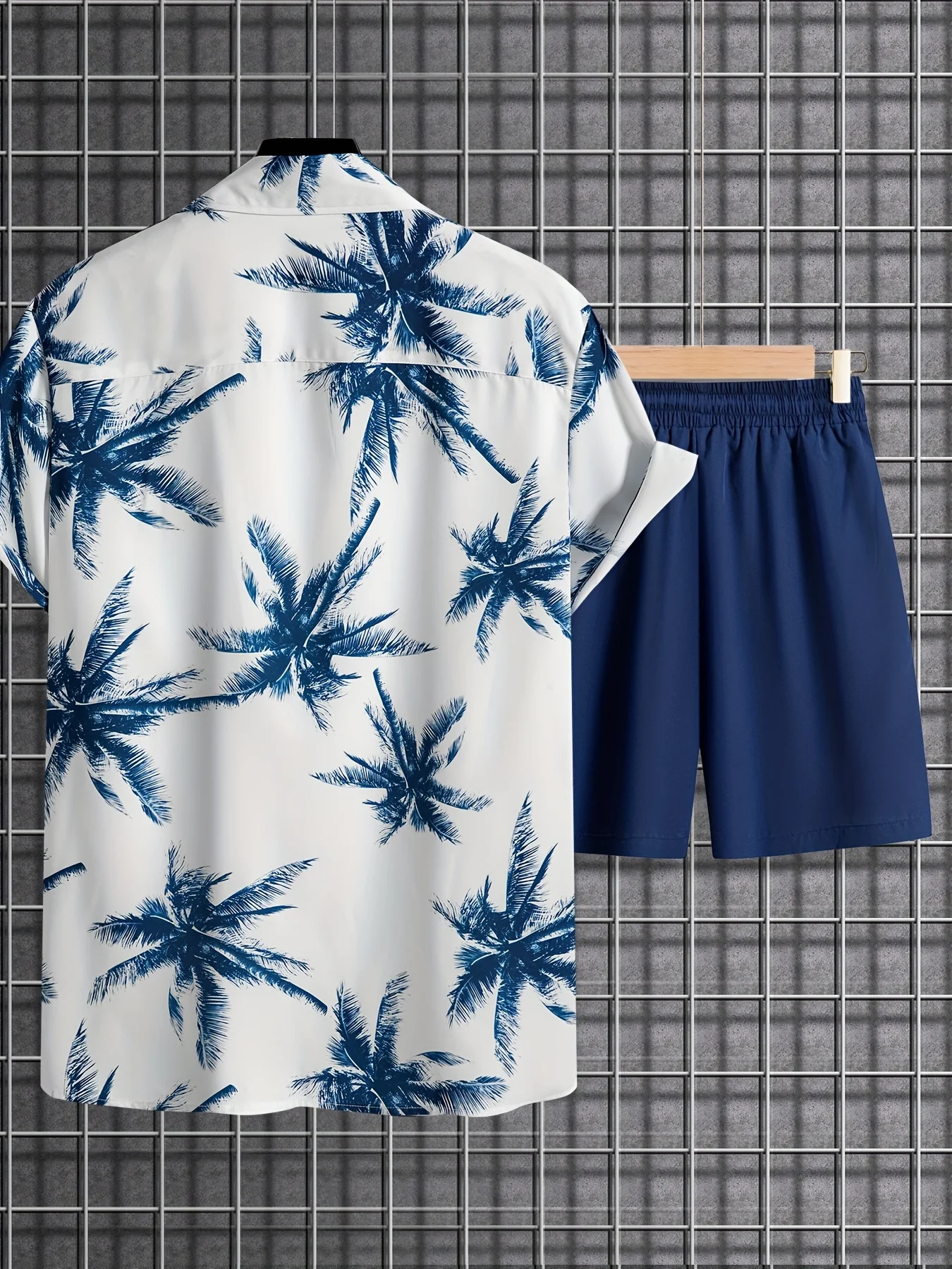 Мужская модная одежда для летних каникул рубашка с короткими рукавами шорты
