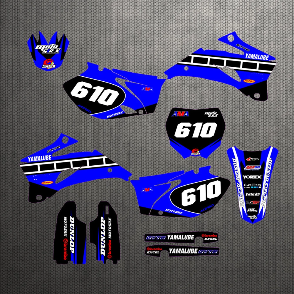 Бесплатные пользовательские наклейки 3M графические наборы для YAMAHA YZ250F YZ450F 2006 2007