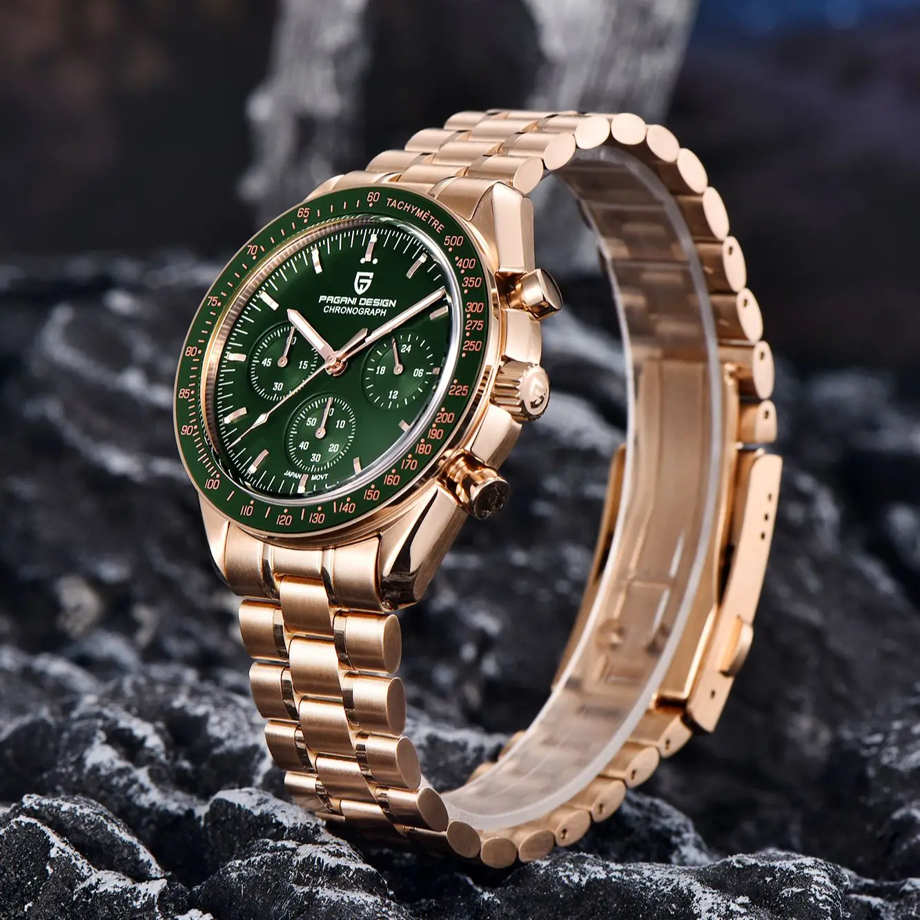 PAGANI DESIGN Top Luxury Moon Gold Quartz Watch for men Sport Speed Chronograph Automatic Date Wristwatch 2022 New Men's Watches