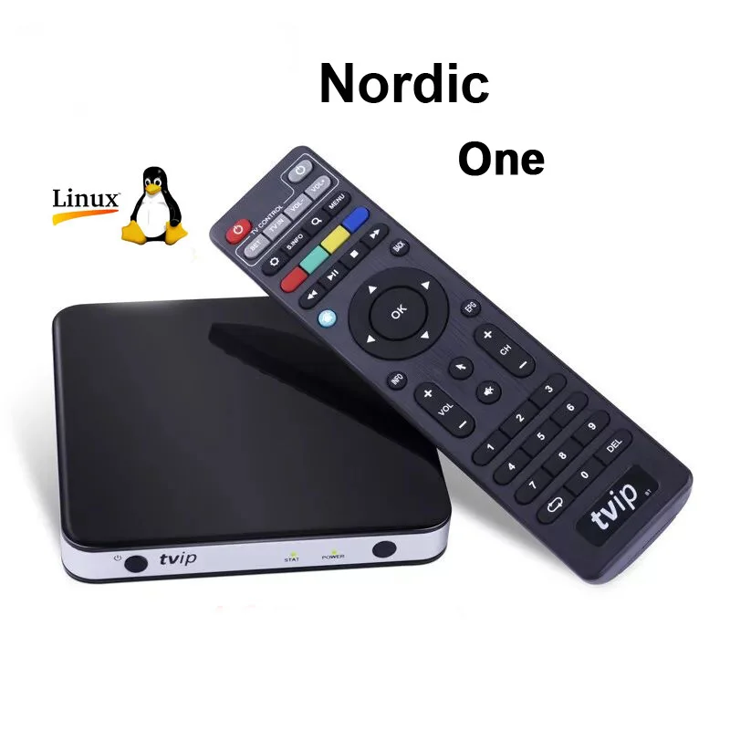 Best Nordic One Smart TV Box TVIP 605 Linux OS Amlogic S905X Dual WiFi Scandinavia 4K Set Top Box