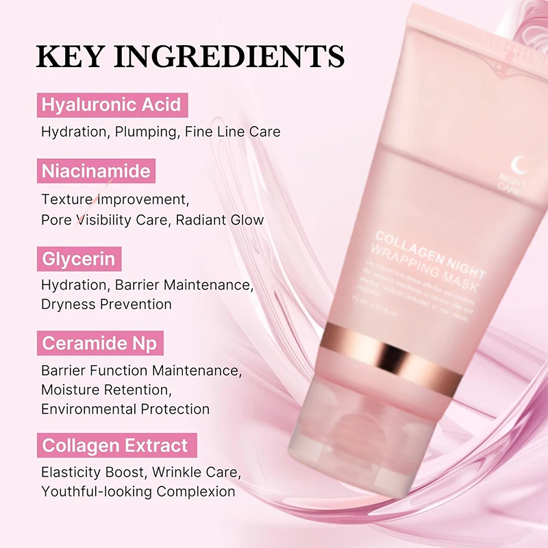 5 шт. Корейская коллагеновая обертывающая отшелушивающая маска для лица