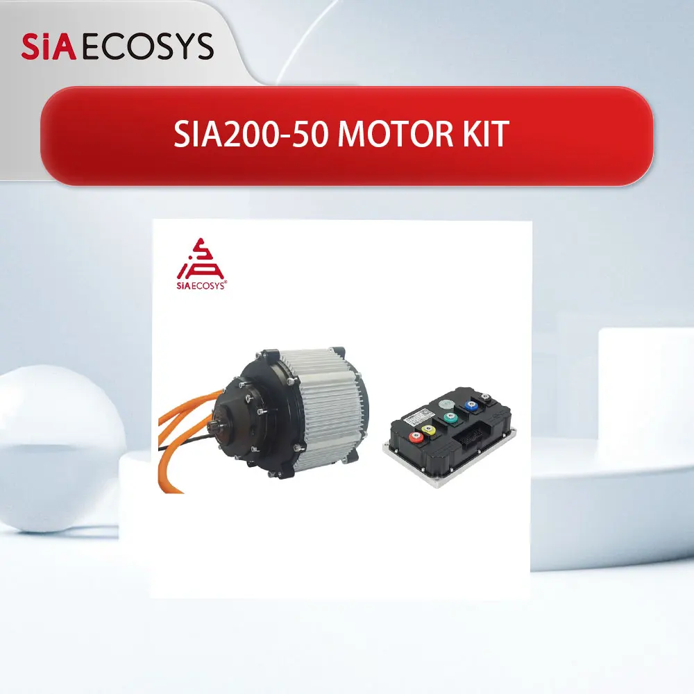 Фото SIA200-50 12 кВт Пик 26 кВт 92 Нм Двигатель SIAECOSYS PMSM с передаточным числом 1:2.05 Двигатель IP67 с ND721200B для электрического мотоцикла №1