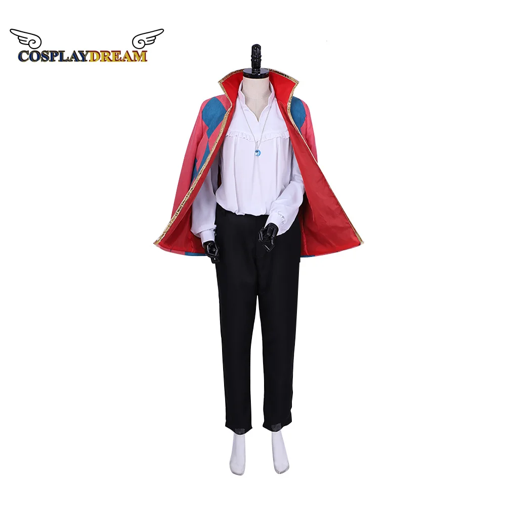 

Костюм для косплея Howl's движущийся замок, форма Howl, клетчатое пальто, полный комплект, куртка, брюки, костюм для Хэллоуина, карнавала, вечеринки