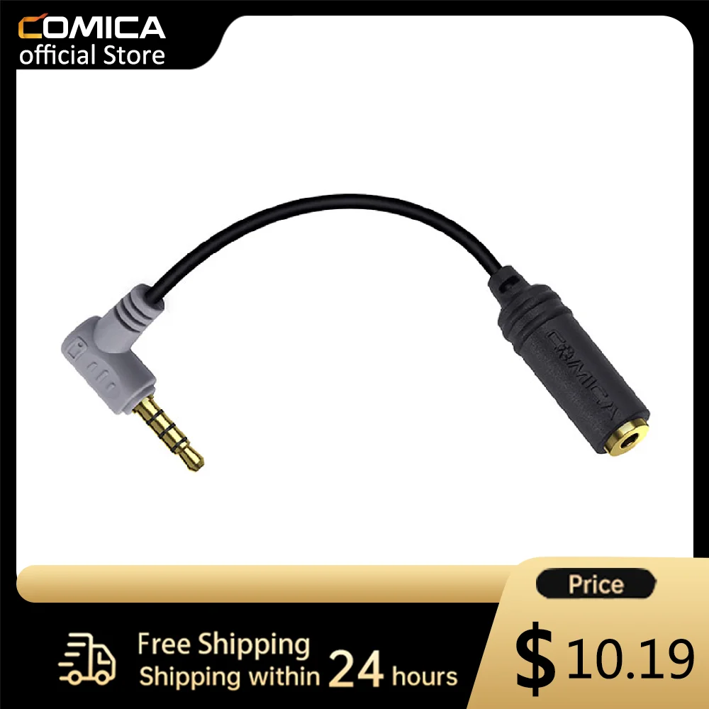 

Comica CVM-SPX(TRS-TRRS) Audio Cable 3.5mm TRS To TRRS Microphone Audio Cable For Smartphone
