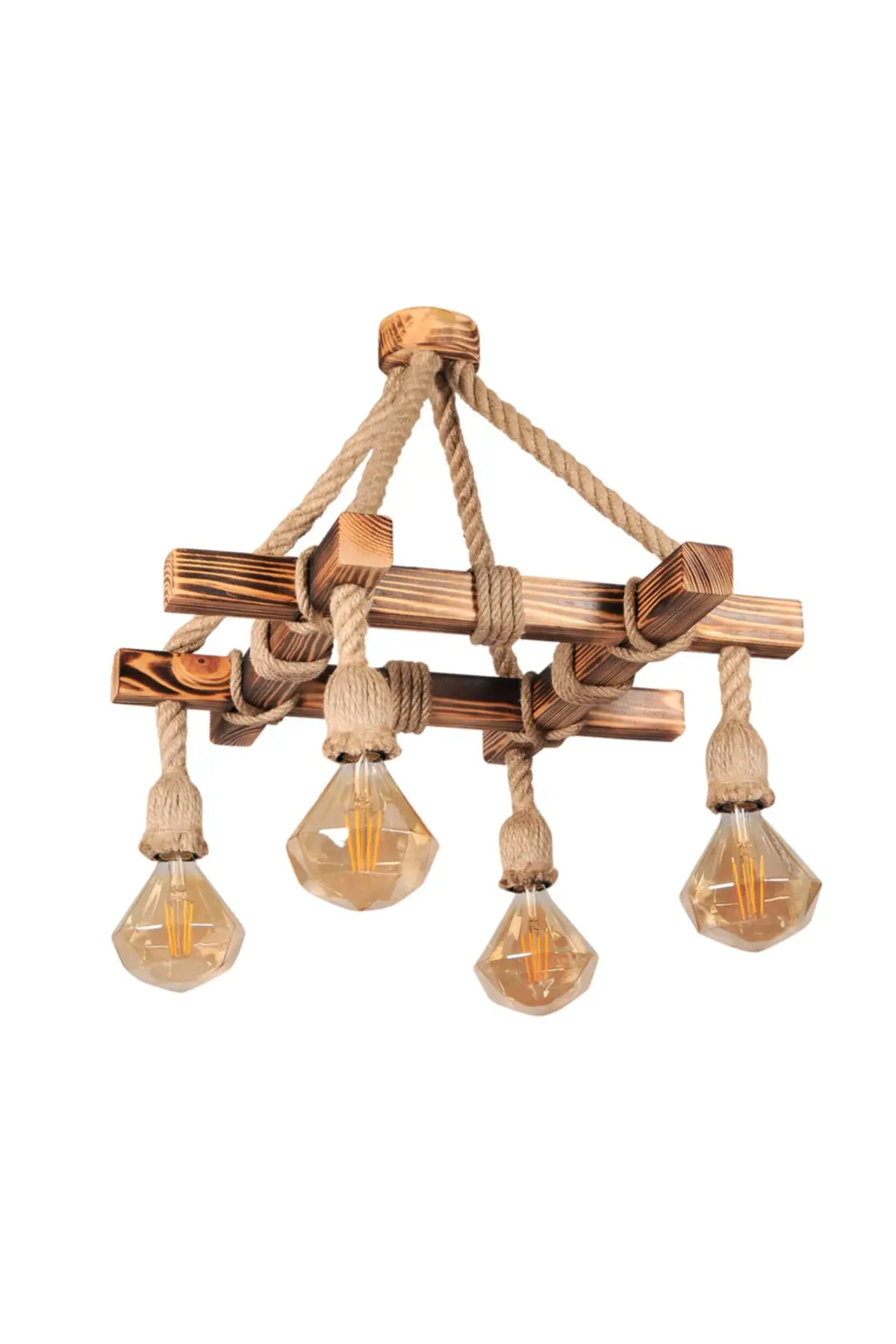

Vintage Wooden Decorative 4 Piece Authentic Chandelier