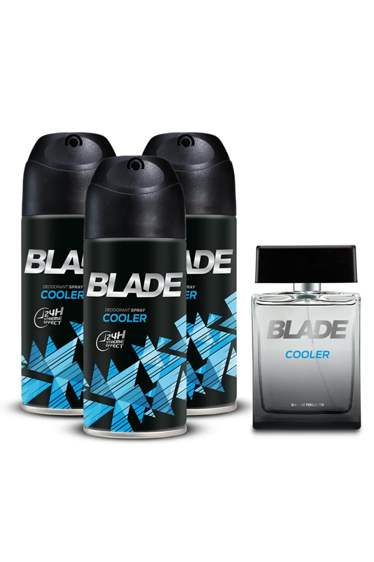 

Cooler Edt Men's Perfume 100 ml + 3 Men's Deodorant 150 ml. High quality, Free shipping