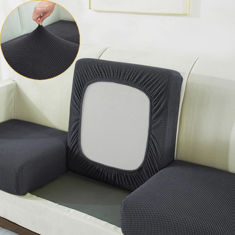 

Sofa Seat Cushion Cover Jacquard Sofa Protector Polar Fleece Stretch Washable Removable Furniture Protector funda de sofá