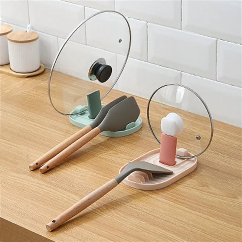 

1Pc Plastic Spoon Holder Cooking Tools Spoon Rest Chopsticks Holder Kitchen Spoon Utensil Storage Shelves Kitchen Supplies