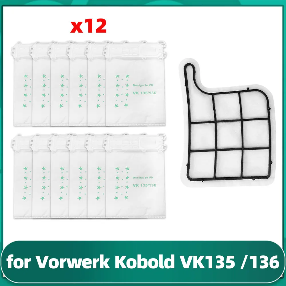 Spare Part Dust Bag Motor Protection Filter Replacement Part for Vorwerk Kobold VK135 /136 Vacuum Cleaner Accessories