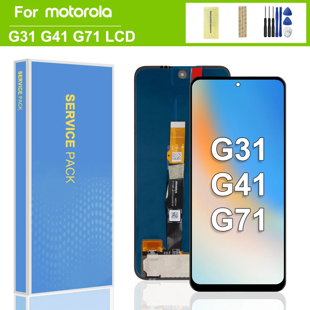 

ЖК-дисплей 6,4 дюйма для Motorola Moto G31 G41 G71, ЖК-экран с рамкой для Moto G31/G41/G71 XT2173, ЖК-экран, сенсорная панель