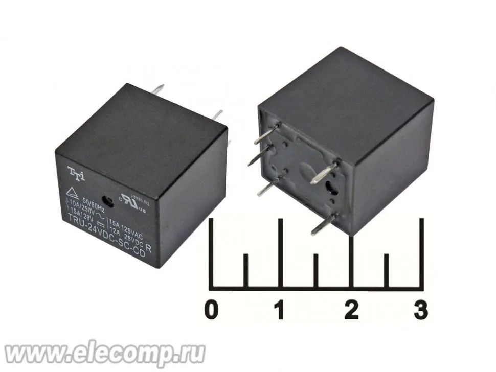 Реле =24V 10A/250V TRU-24VDC-SC-CD