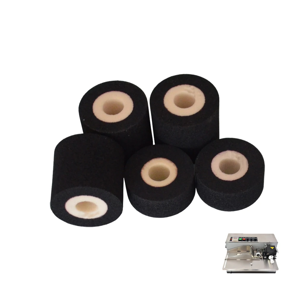 

batch expiry date coding machine black color ink transfer roller