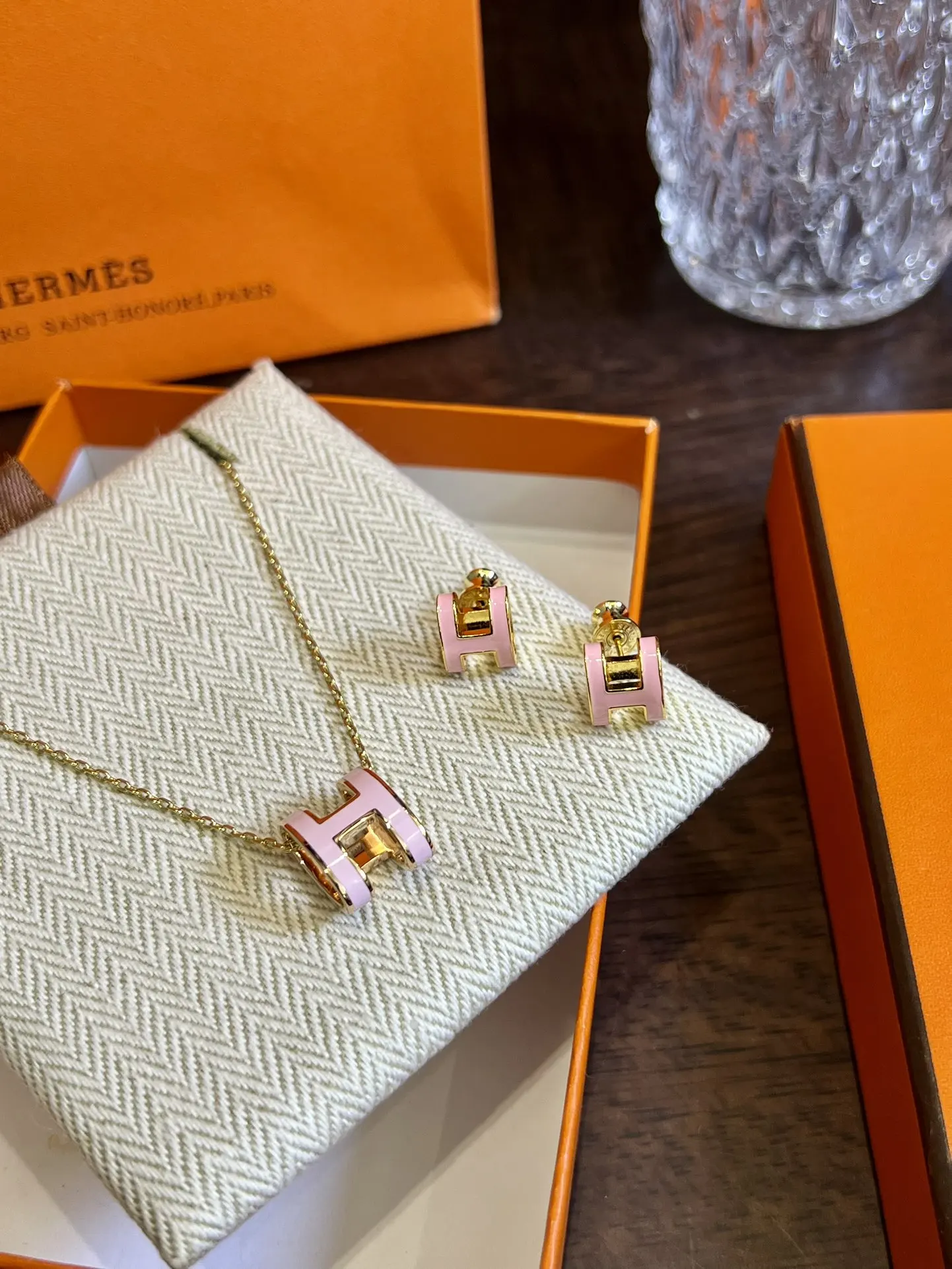Женское ожерелье HERMES серьги