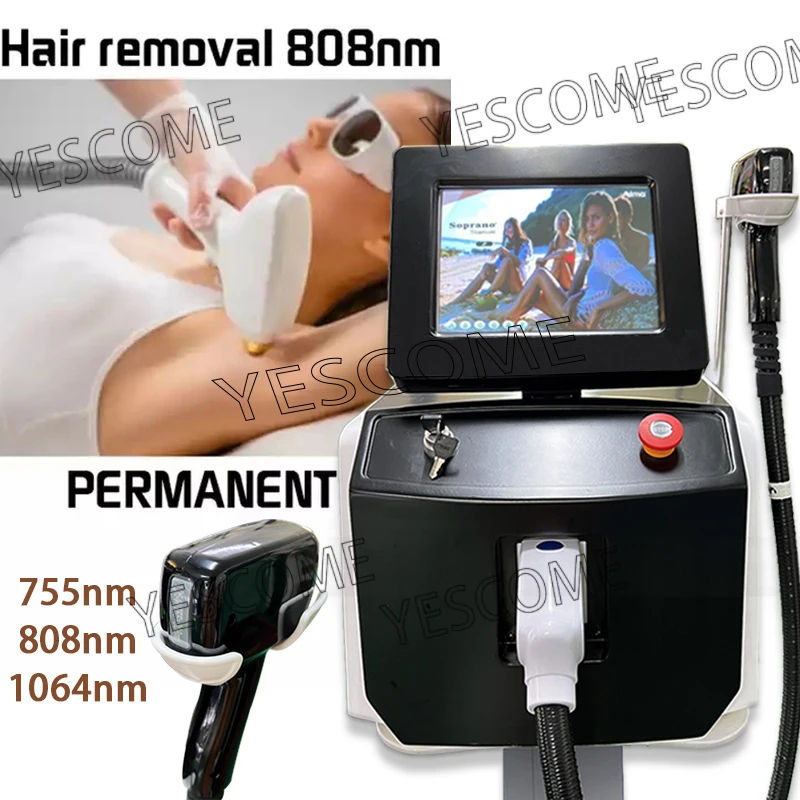 808Nm Diode Laser Skin Rejuvenation Painless Machine 2000W For Salon /Permanent Hair Removal Epilator Beauty Machine 2023