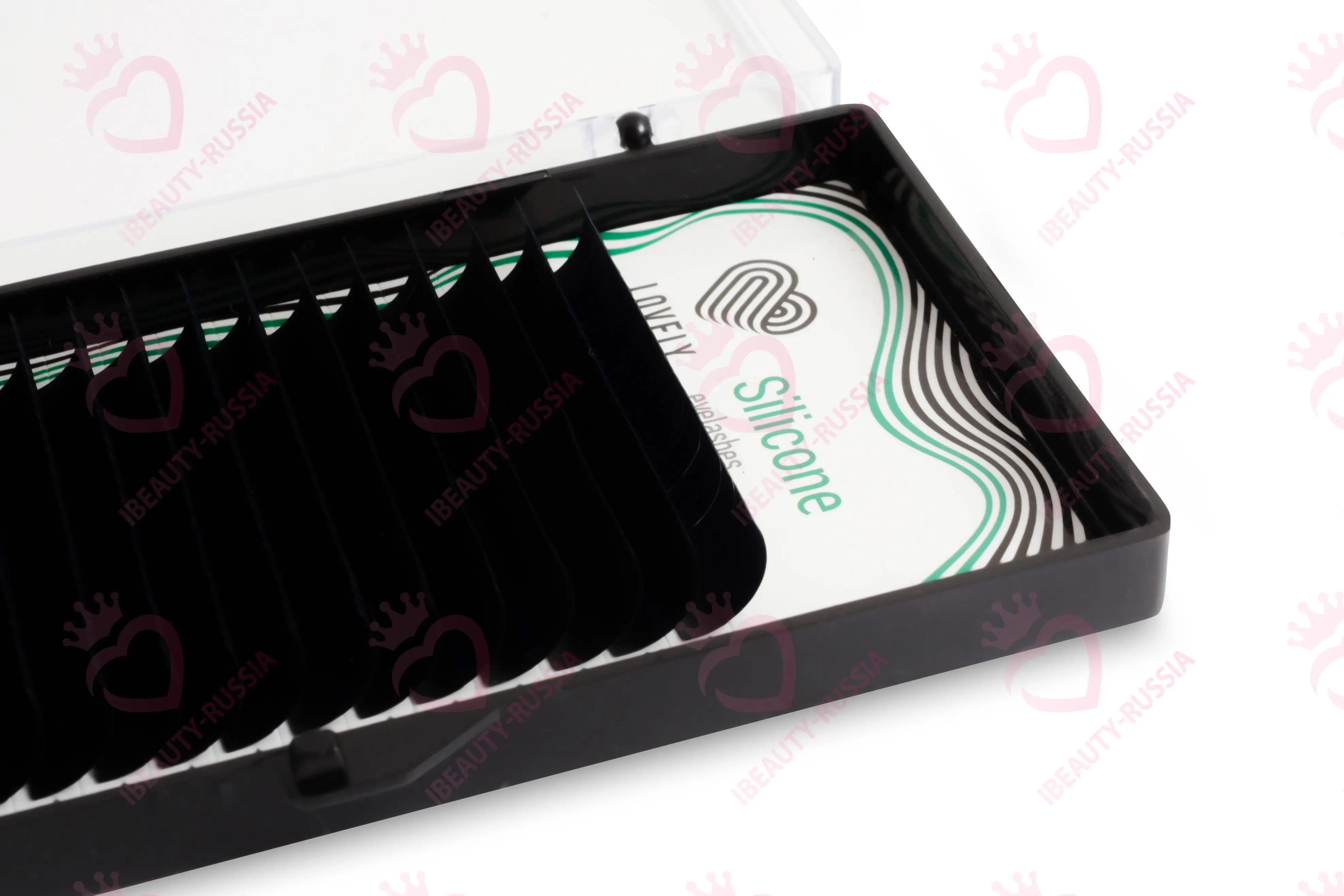 Черные ресницы Lovely &quotSilicone" C+ 0.07 6 mm 20 линий |