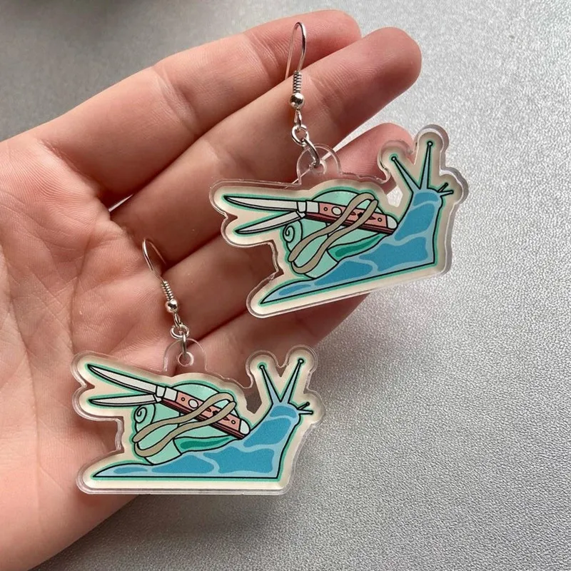 

Knife Snail Acrylic Earrings | Indigenous Illustration | Art Collection