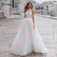 elegant halter wedding dresses for women button simple a line wedding gown lace appliques for bride backless robe de mari%c3%a9e