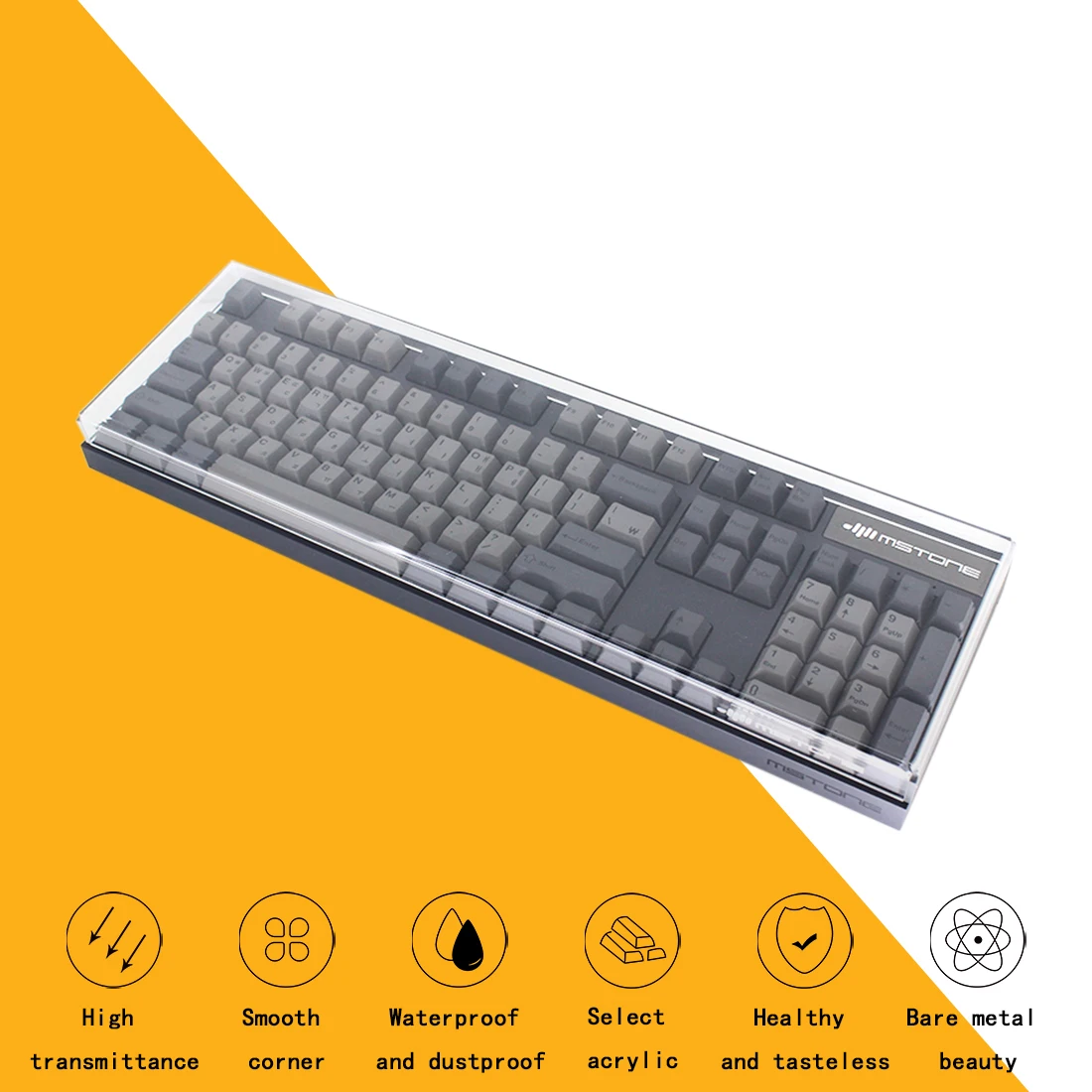 

Прозрачный чехол для клавиатуры Mstone, с акриловой петлей, 104 дюйма х W5