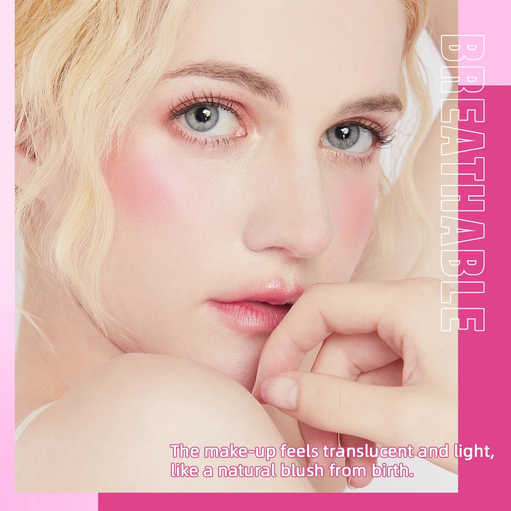 Блестящая палитра румян QIBEST стойкий натуральный контур для щек оттенок