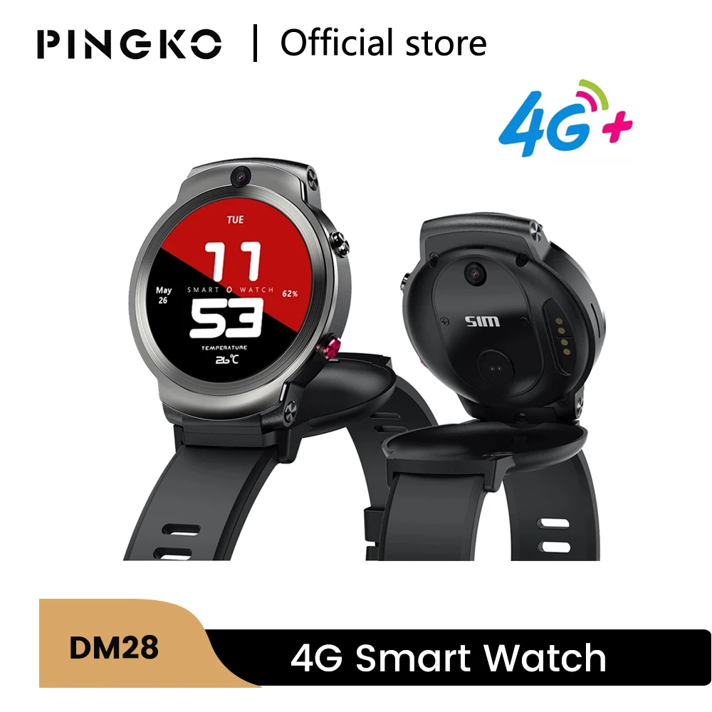 

Смарт-часы DM28, 4G, 4 ядра, 3 + 32 ГБ, 2,0 + 8,0 МП, 1280 мАч