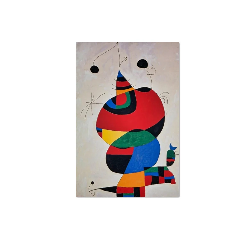 

Живопись на холсте "Miro Woman Bird Star"