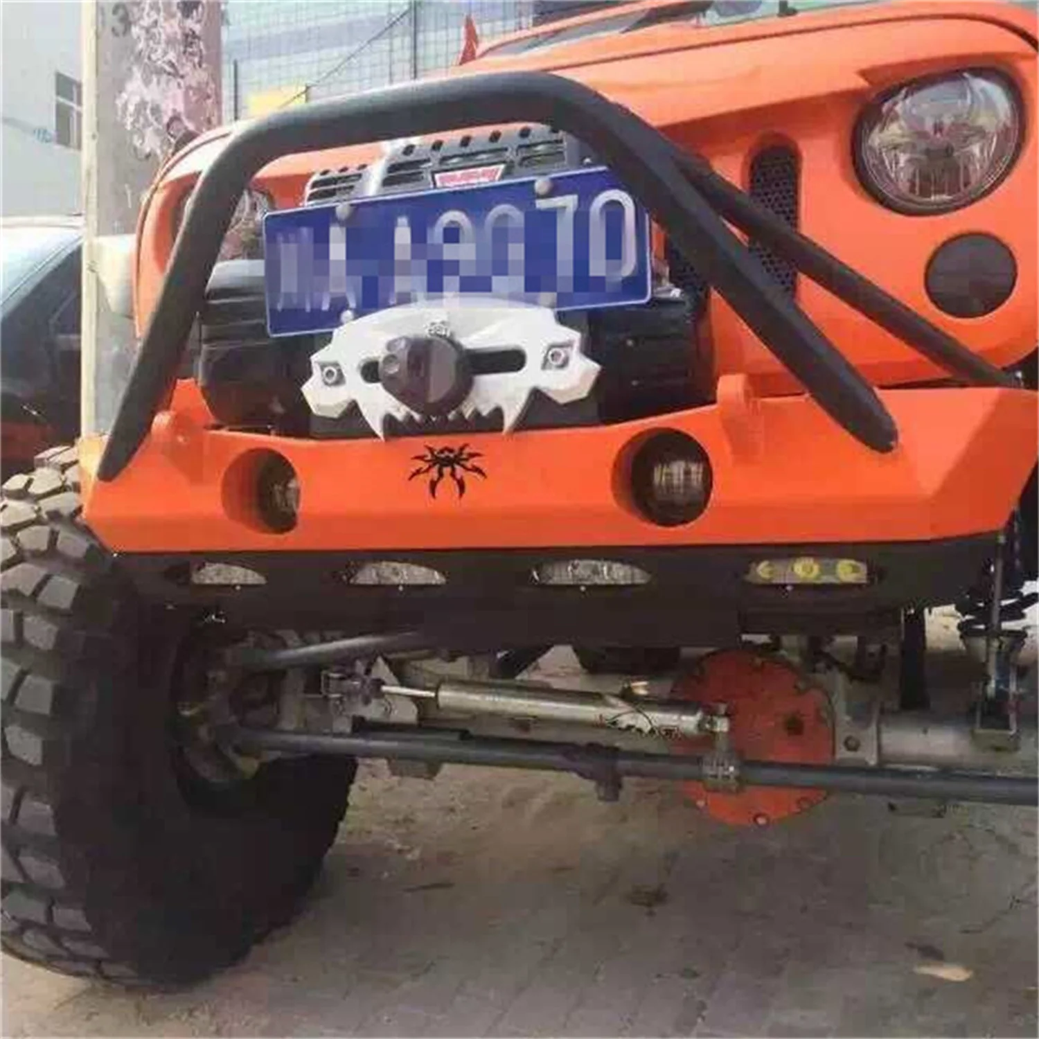 SXMA J065 Poison Spider Front Bumper Double-Barrelled For Jeep Wrangler JK 2007-2017 |