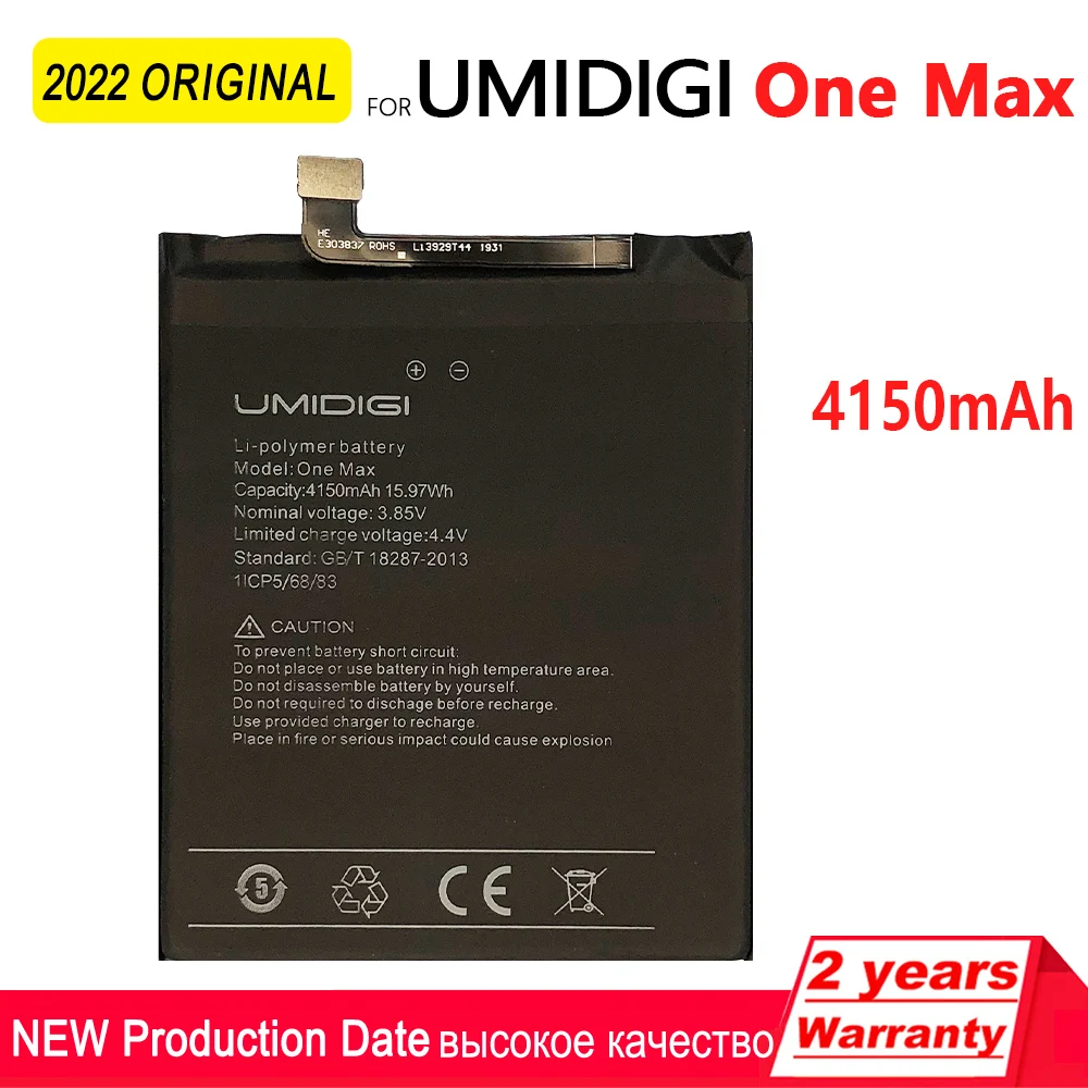 

100% Original 4150mAh Rechargeable Battery for UMI UMIDIGI One Max High quality Batteries Batteria With Tracking Number