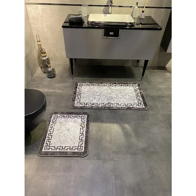 Brillant Linaro 2 комплект водонепроницаемых ковриков для ванной с латексной нескользящей подошвой (60X100 - 60X50) Brillant Linaro 2 комплект водонепроницаемых ковриков для ванной с латексной нескользящей подошвой (60X100 - 60X50)