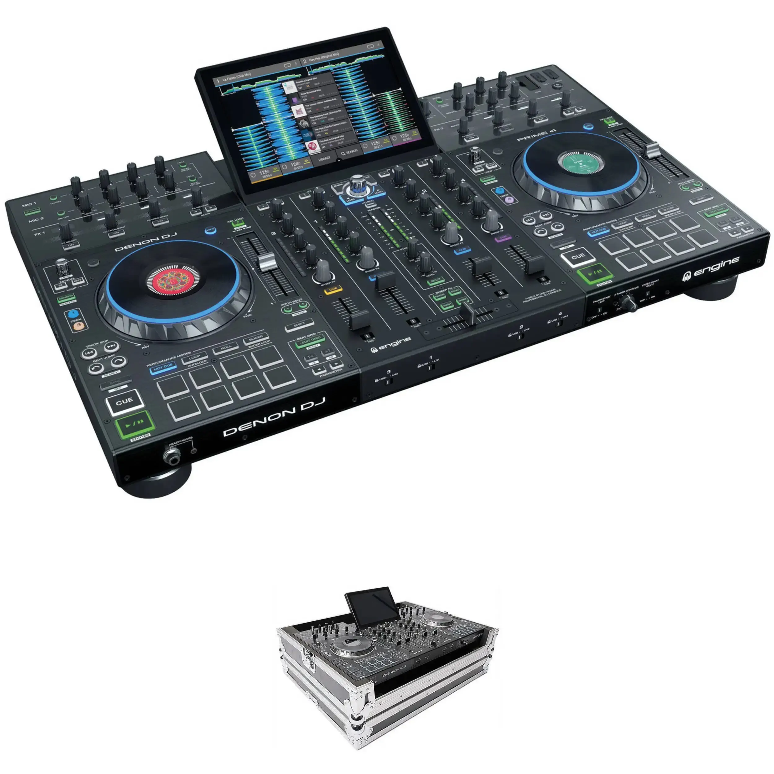 

Denon DJ Prime 4 + 4-колодная автономная DJ-система