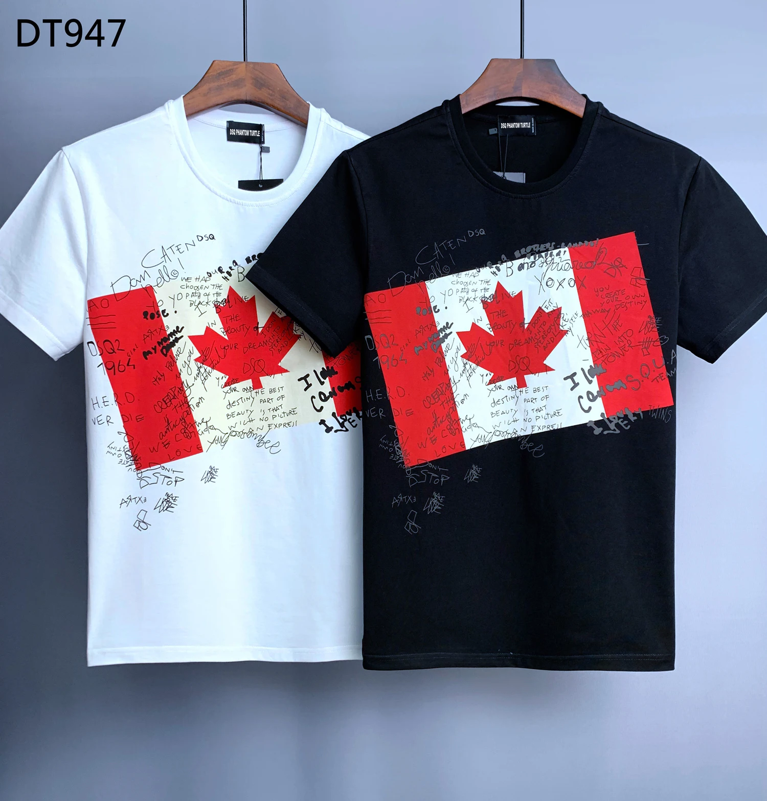 

DSQ PHANTOM TURTLE 2022 Summer New T-shirt Men Fashion Print 100% Cotton Tees Breathable Quality Tops DT947