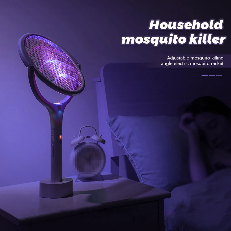 

3500V 5In1 Mosquito Killer Lamp Multicunctional Angle Adjustable Bug Zapper Electric USB Rechargeable Mosquito Fly Bat Swatter