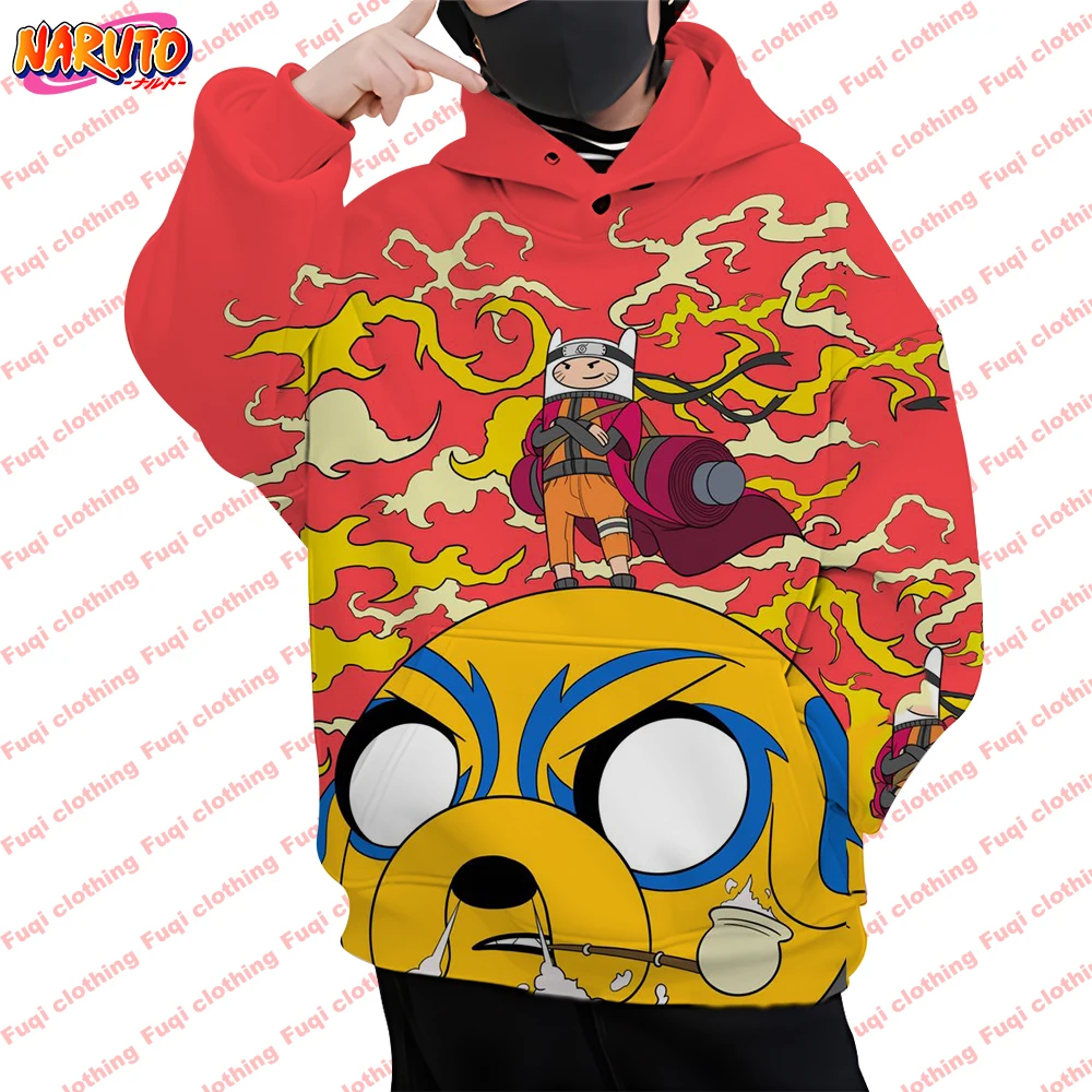 

Autumn newcomer hoodie 3D printing sportswear Naruto casual hoodie connecting hooded street clothing long sleeve top