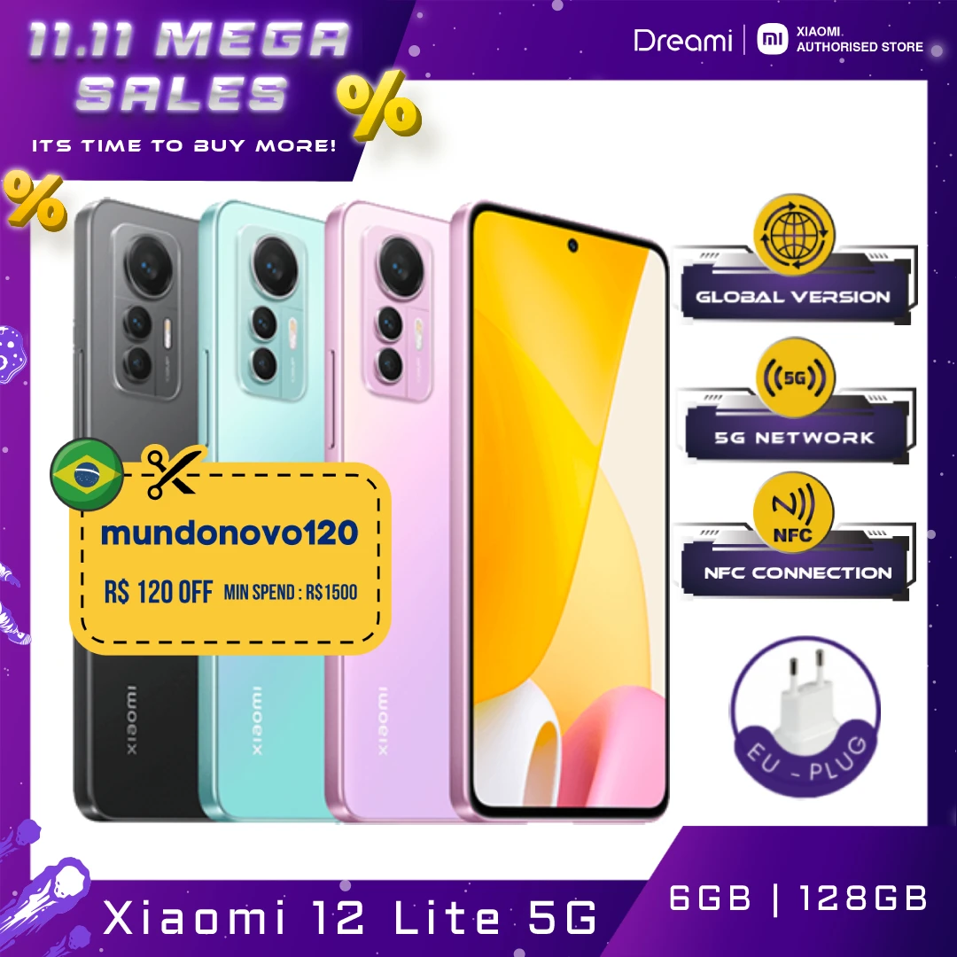 Cena Wersja Globalna Xiaomi 12 Lite 5G | Snapdragon 778G 5G | Studyjna Kamera Potrójna 108MP | Wyświetlacz AMOLED 20Hz