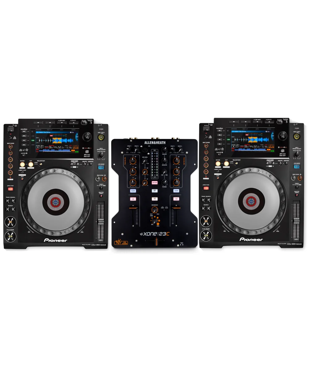 

2X PIONEER DJ CDJ-900 NEXUS PLAYERS + ALLEN & HEATH XONE:23C MIXER BUNDLE