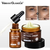 vibrant glamour retinol face cream face serum 2 pcsset firming lifting anti aging reduce wrinkle fine lines facial skin care