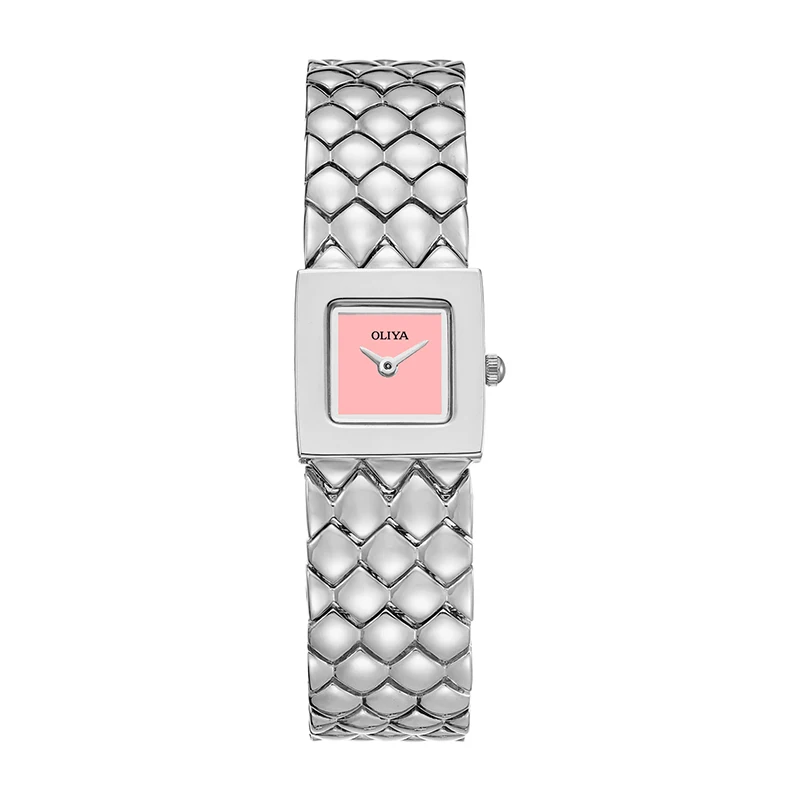 

Oliya NEW Watch For Women Classic Top Brand Luxury Silver Square Waterproof Watches Quartz Stainless Steel Wrist Watch Elegante