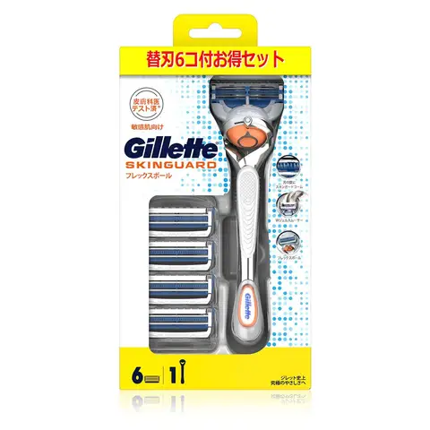 Ручная бритва Gillette Skin Guard Flexball с 6 сменными лезвиями