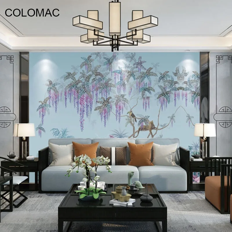 

Custom Tropical Rainforest Abstract Plant Flowers Mural Wallpaper Bedroom Living Background Wall Papers Home Decor Papier Peint